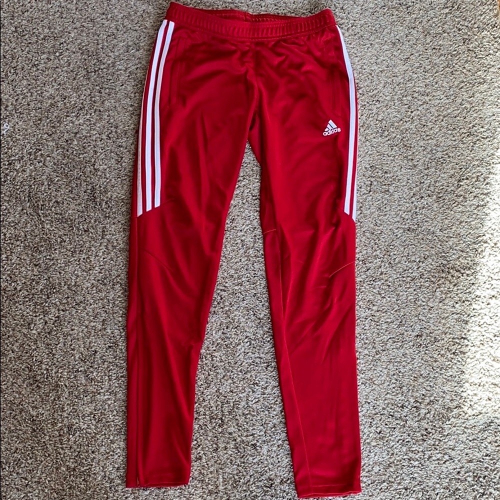 Adidas red soccer pant